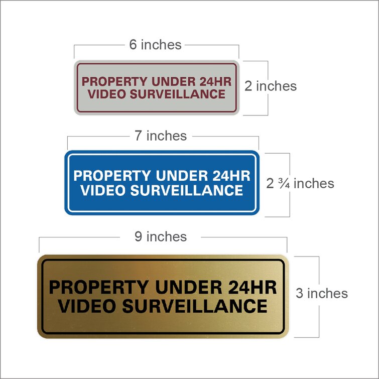 Signs ByLITA Standard Property Under 24 Video Surveillance Sign Wayfair   Standard Property Under 24 Video Surveillance Sign 